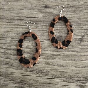 NWT Faux Leather Earrings
